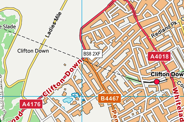 BS8 2XF map - OS VectorMap District (Ordnance Survey)