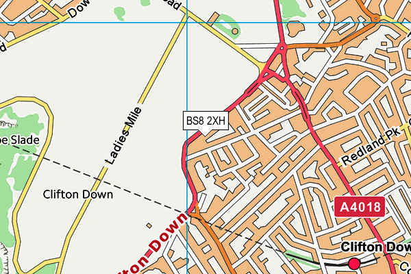 BS8 2XH map - OS VectorMap District (Ordnance Survey)