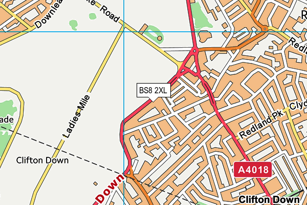 BS8 2XL map - OS VectorMap District (Ordnance Survey)
