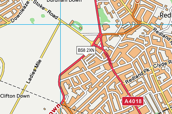 BS8 2XN map - OS VectorMap District (Ordnance Survey)