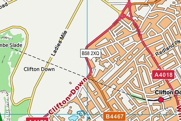BS8 2XQ map - OS VectorMap District (Ordnance Survey)