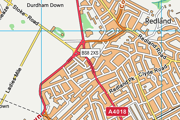 BS8 2XS map - OS VectorMap District (Ordnance Survey)