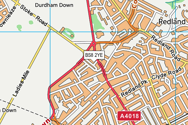 BS8 2YE map - OS VectorMap District (Ordnance Survey)