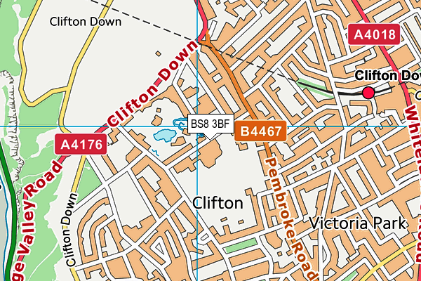 BS8 3BF map - OS VectorMap District (Ordnance Survey)