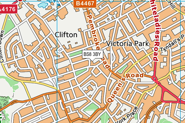 BS8 3BY map - OS VectorMap District (Ordnance Survey)