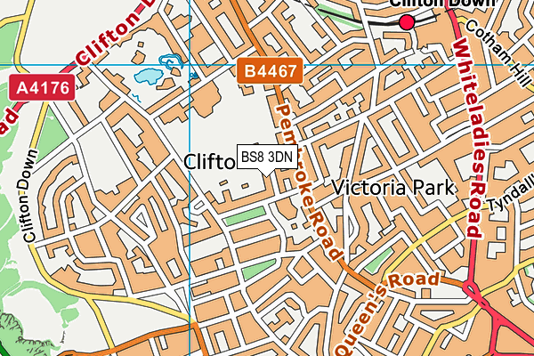 BS8 3DN map - OS VectorMap District (Ordnance Survey)