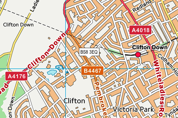 BS8 3EQ map - OS VectorMap District (Ordnance Survey)