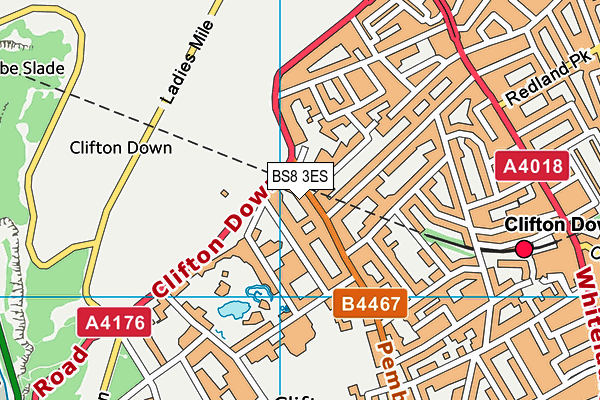 BS8 3ES map - OS VectorMap District (Ordnance Survey)