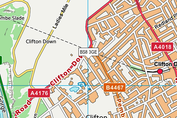 BS8 3GE map - OS VectorMap District (Ordnance Survey)