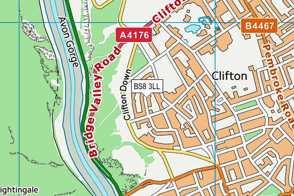 BS8 3LL map - OS VectorMap District (Ordnance Survey)