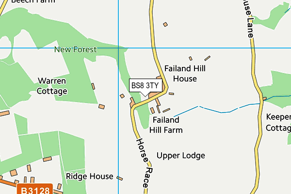Failand & Portbury Cricket Club map (BS8 3TY) - OS VectorMap District (Ordnance Survey)