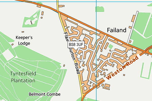BS8 3UF map - OS VectorMap District (Ordnance Survey)