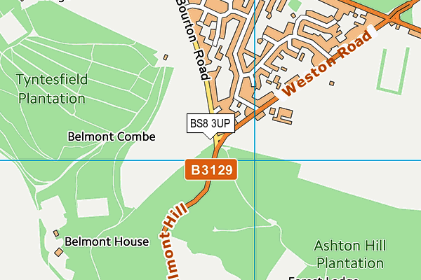 BS8 3UP map - OS VectorMap District (Ordnance Survey)