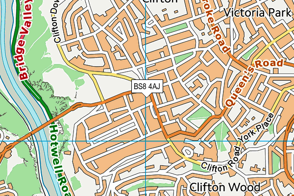 BS8 4AJ map - OS VectorMap District (Ordnance Survey)