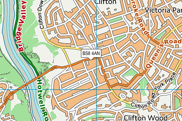 BS8 4AN map - OS VectorMap District (Ordnance Survey)