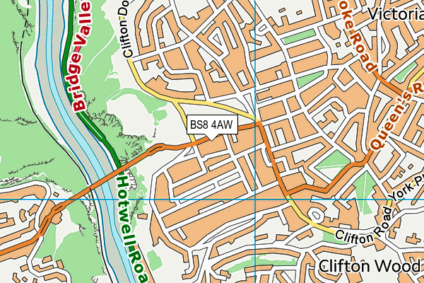 BS8 4AW map - OS VectorMap District (Ordnance Survey)