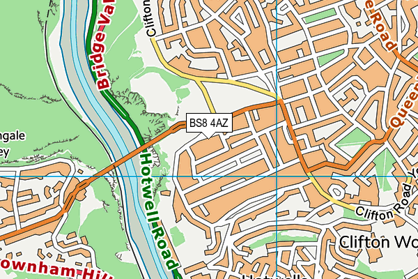 BS8 4AZ map - OS VectorMap District (Ordnance Survey)