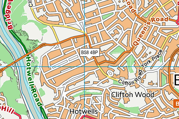 BS8 4BP map - OS VectorMap District (Ordnance Survey)