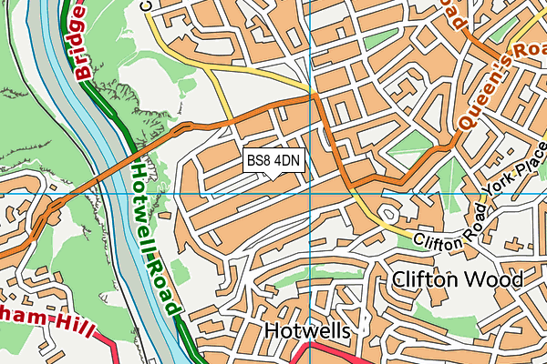 BS8 4DN map - OS VectorMap District (Ordnance Survey)