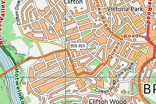 BS8 4EA map - OS VectorMap District (Ordnance Survey)