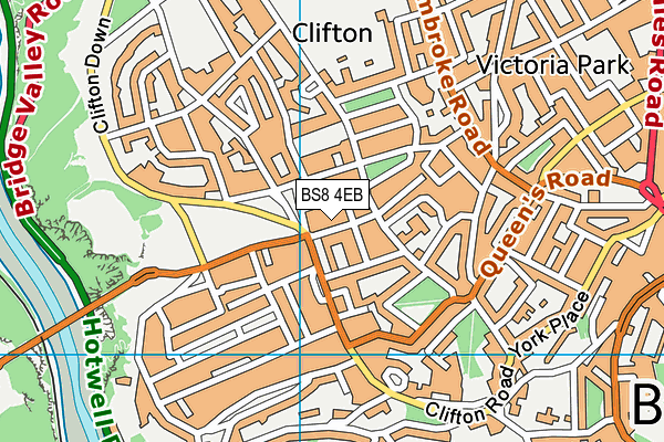 BS8 4EB map - OS VectorMap District (Ordnance Survey)