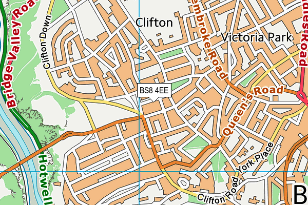 BS8 4EE map - OS VectorMap District (Ordnance Survey)