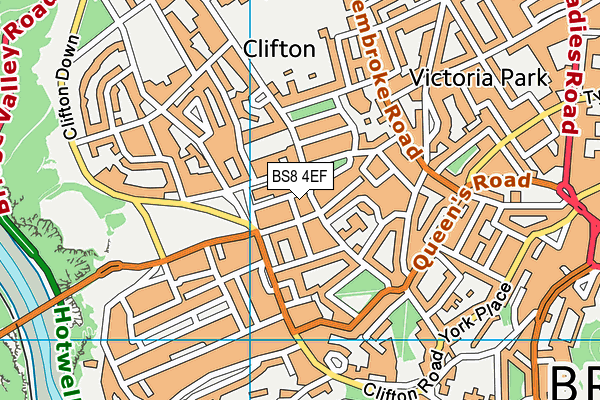 BS8 4EF map - OS VectorMap District (Ordnance Survey)