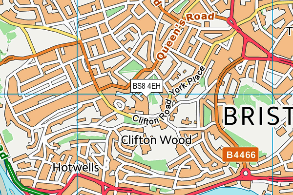 BS8 4EH map - OS VectorMap District (Ordnance Survey)