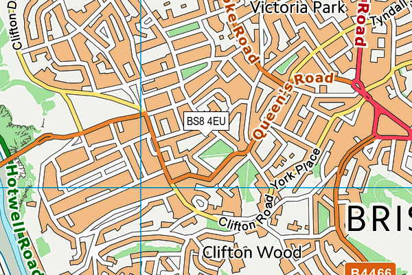 BS8 4EU map - OS VectorMap District (Ordnance Survey)