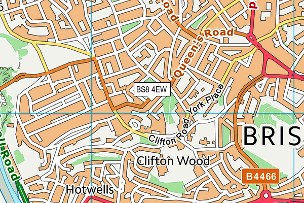BS8 4EW map - OS VectorMap District (Ordnance Survey)