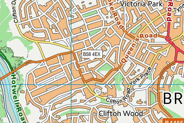 BS8 4EX map - OS VectorMap District (Ordnance Survey)