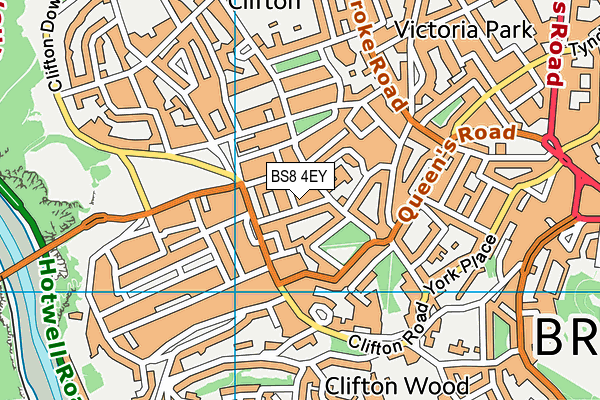 BS8 4EY map - OS VectorMap District (Ordnance Survey)