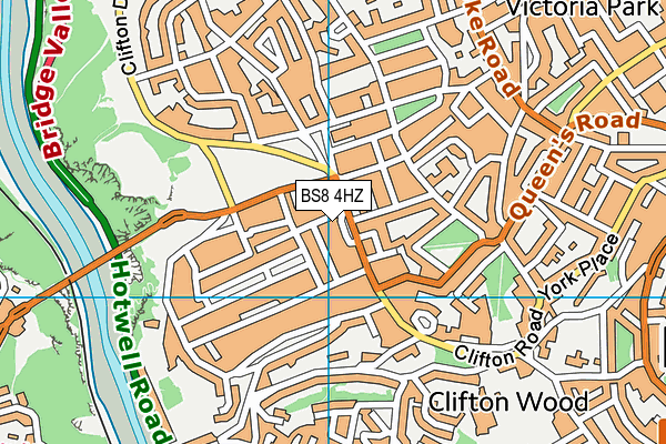 BS8 4HZ map - OS VectorMap District (Ordnance Survey)