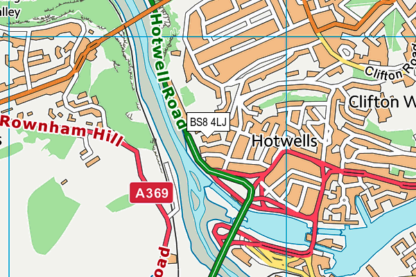 BS8 4LJ map - OS VectorMap District (Ordnance Survey)