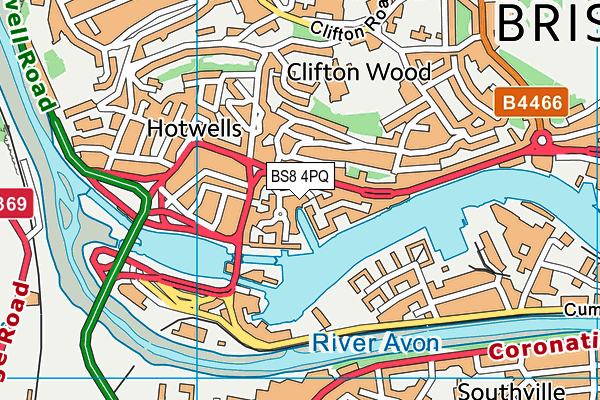 BS8 4PQ map - OS VectorMap District (Ordnance Survey)