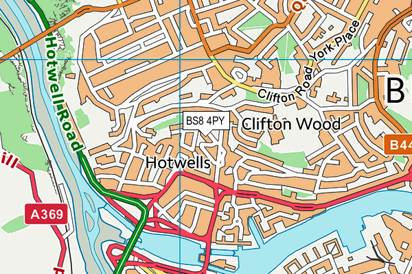 BS8 4PY map - OS VectorMap District (Ordnance Survey)