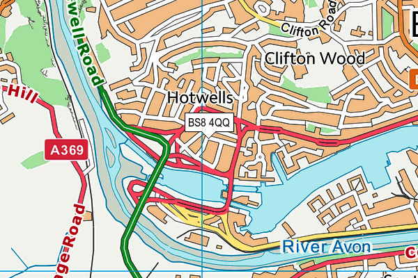 BS8 4QQ map - OS VectorMap District (Ordnance Survey)