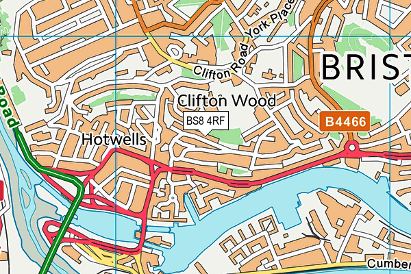 BS8 4RF map - OS VectorMap District (Ordnance Survey)