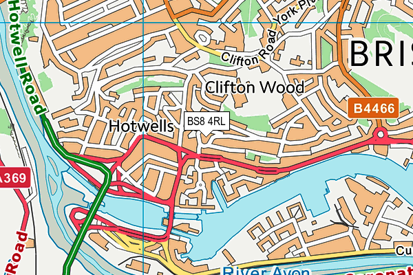 BS8 4RL map - OS VectorMap District (Ordnance Survey)