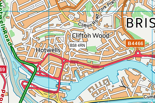 BS8 4RN map - OS VectorMap District (Ordnance Survey)