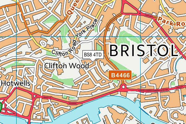 BS8 4TD map - OS VectorMap District (Ordnance Survey)