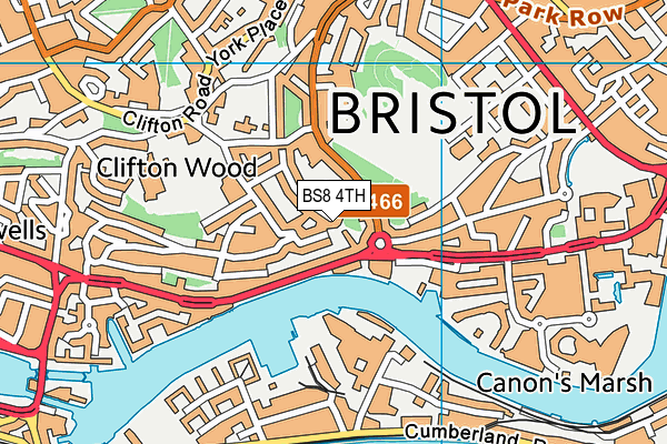 BS8 4TH map - OS VectorMap District (Ordnance Survey)