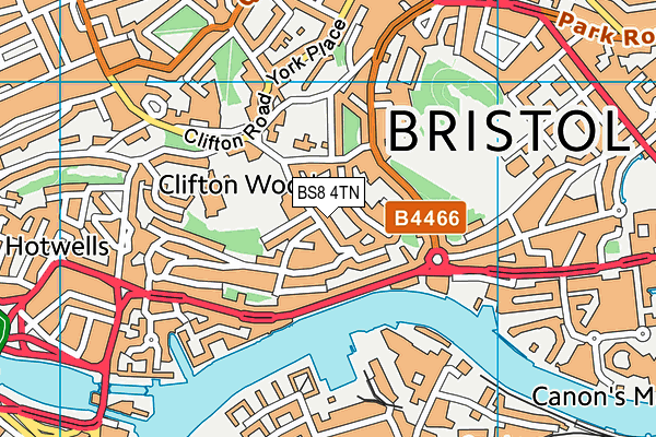 BS8 4TN map - OS VectorMap District (Ordnance Survey)