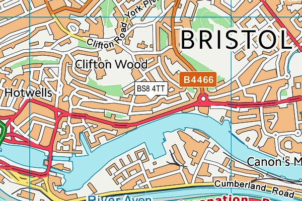 BS8 4TT map - OS VectorMap District (Ordnance Survey)
