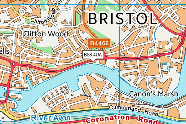 BS8 4UA map - OS VectorMap District (Ordnance Survey)