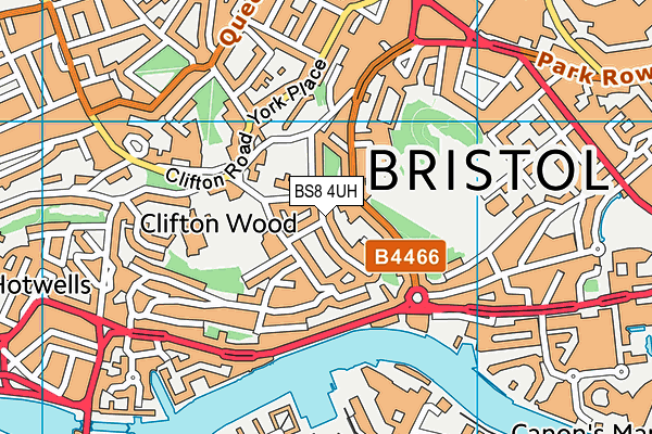 BS8 4UH map - OS VectorMap District (Ordnance Survey)