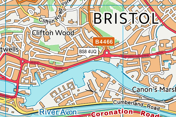 BS8 4UQ map - OS VectorMap District (Ordnance Survey)