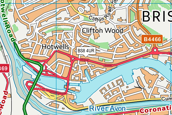 BS8 4UR map - OS VectorMap District (Ordnance Survey)