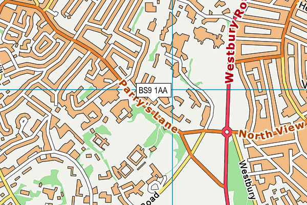 BS9 1AA map - OS VectorMap District (Ordnance Survey)