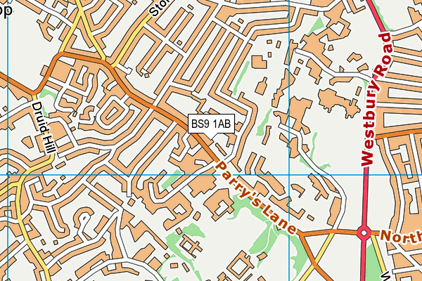 BS9 1AB map - OS VectorMap District (Ordnance Survey)